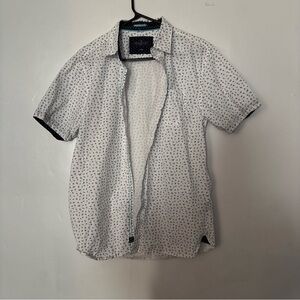 Across the Pond Signature Line Men Button Down Shirt Large Contrast Trim Large